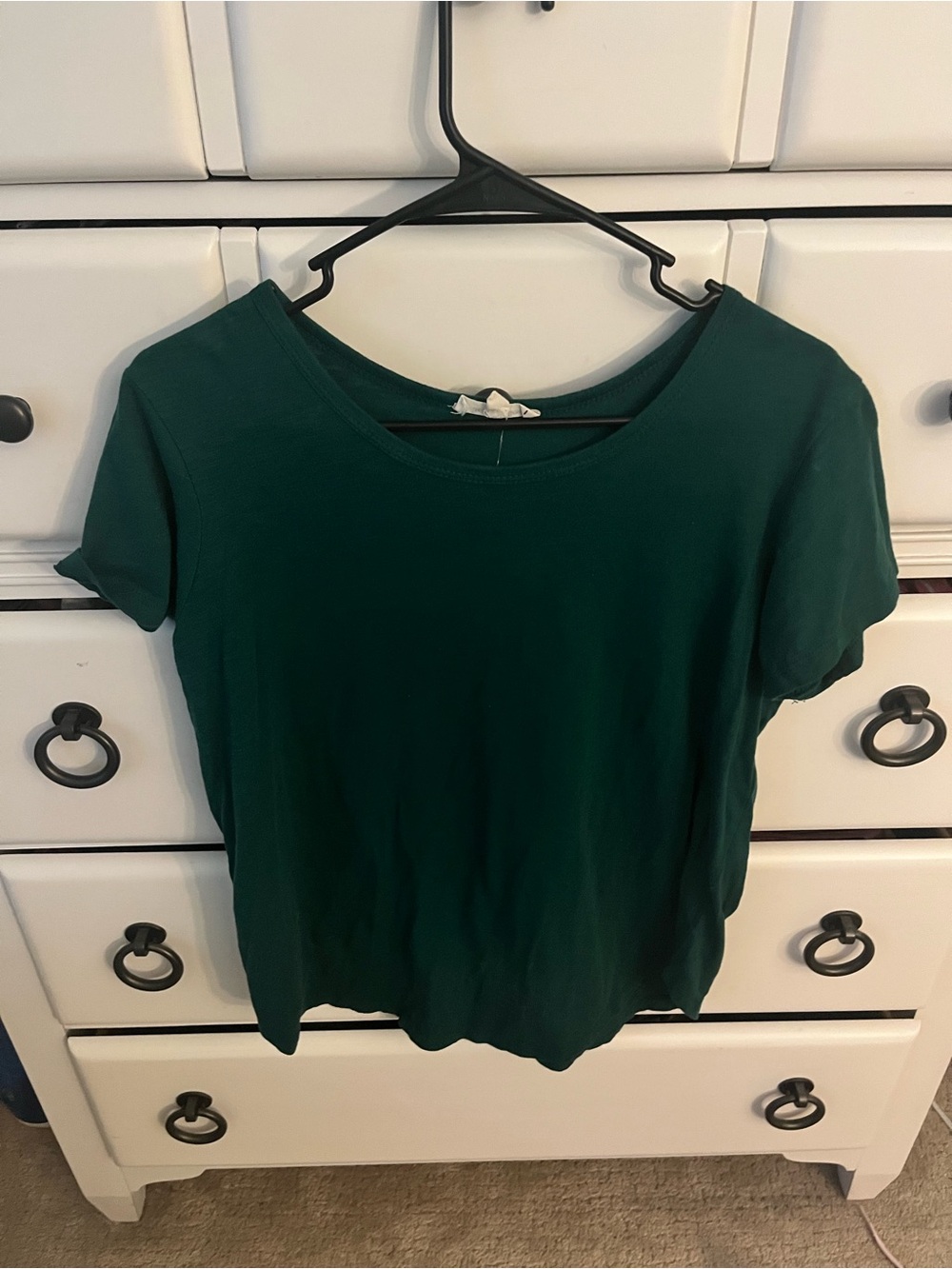 Women’s Forest Green Crew Neck Short Sleeve Tee